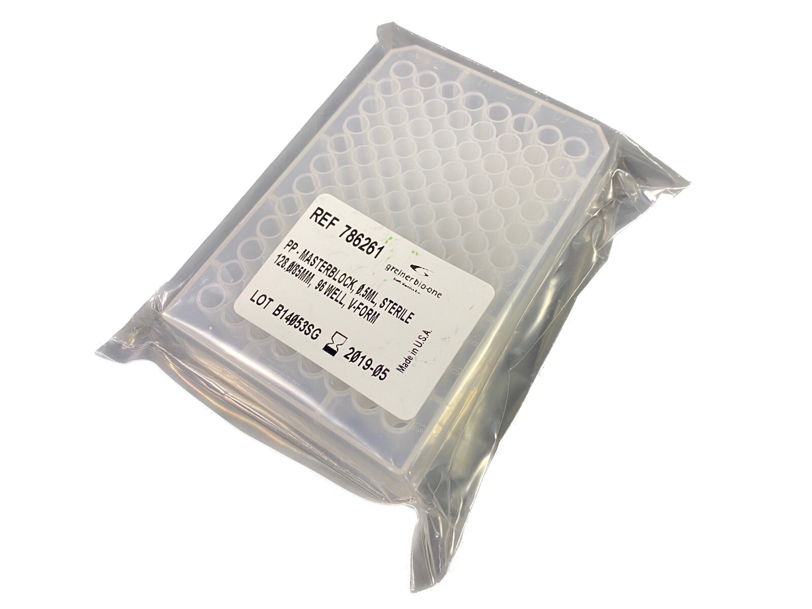 GREINER BIO-ONE Polypropylene .5mL 96-Well Masterblock Plates 786261 (1/ea)