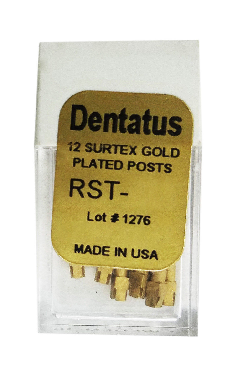 Dentatus 12 SURTEX Gold Plated Posts Screw Post System Refill EL3 EL4 EL5 EL6