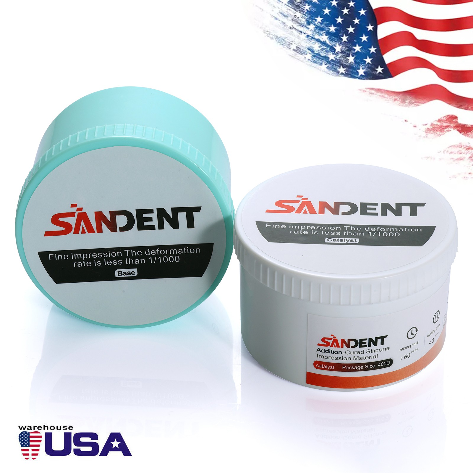 Dental Soft Putty Fast Set Impression Material (400g Base + Catalyst) Heavy Body