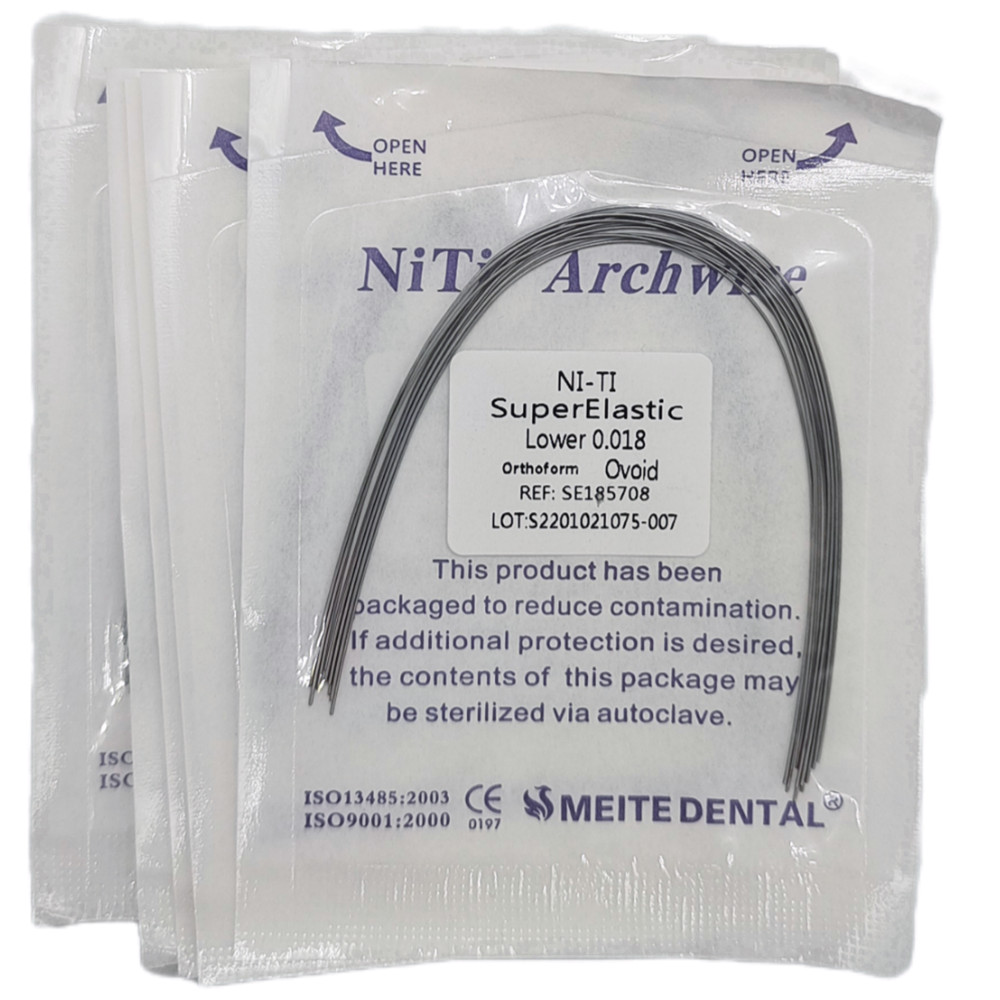 100Packs Dental Ortho Arch Wires Super Elastic Niti Round 012~020 Upper&Lower