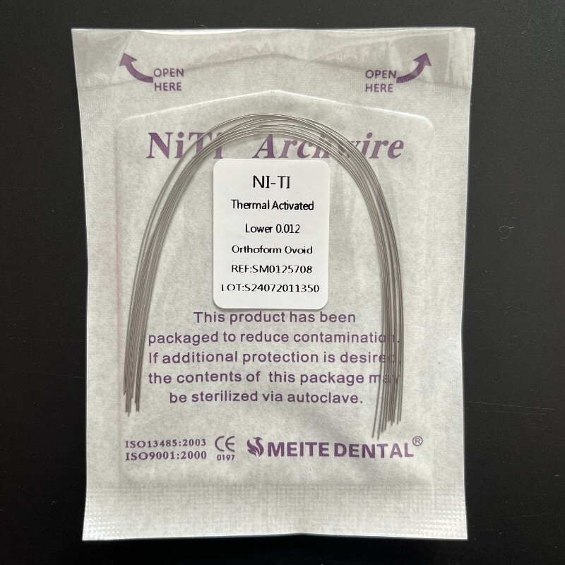 20Packs Dental Orthodontic Thermal Activated Niti Round Arch Wires Ovoid/Natural