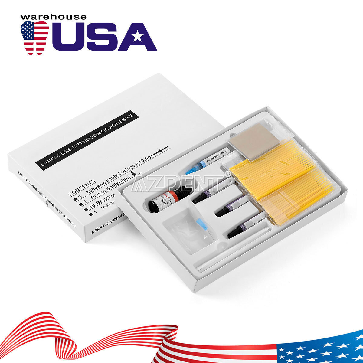 Dental Orthodontic Light Cure Bracket Braces Glue Bonding Resin/Etching Gel
