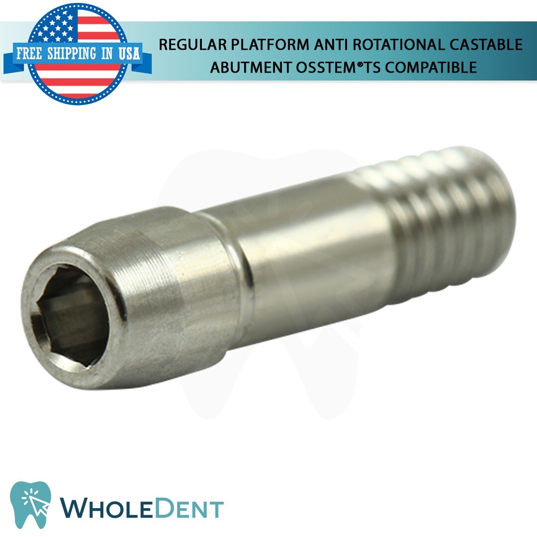 10x Regular Anti Rotational Castable Abutment Dental Osstem® TS Compatible Hex