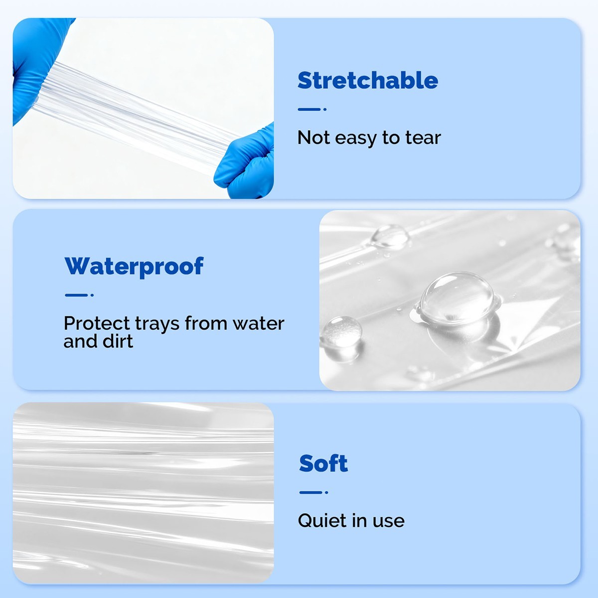 500Pcs/Box Dental Disposable Sleeves Transparent Covers for Curing Light 13×2.1″