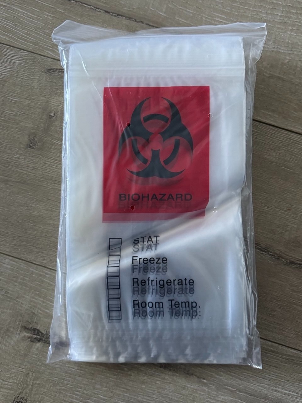 BIOHAZARD BAGS – 1000/Case – 6x9x002 ECONO-ZIP SPECIMEN TRANSPORT – CLEAR