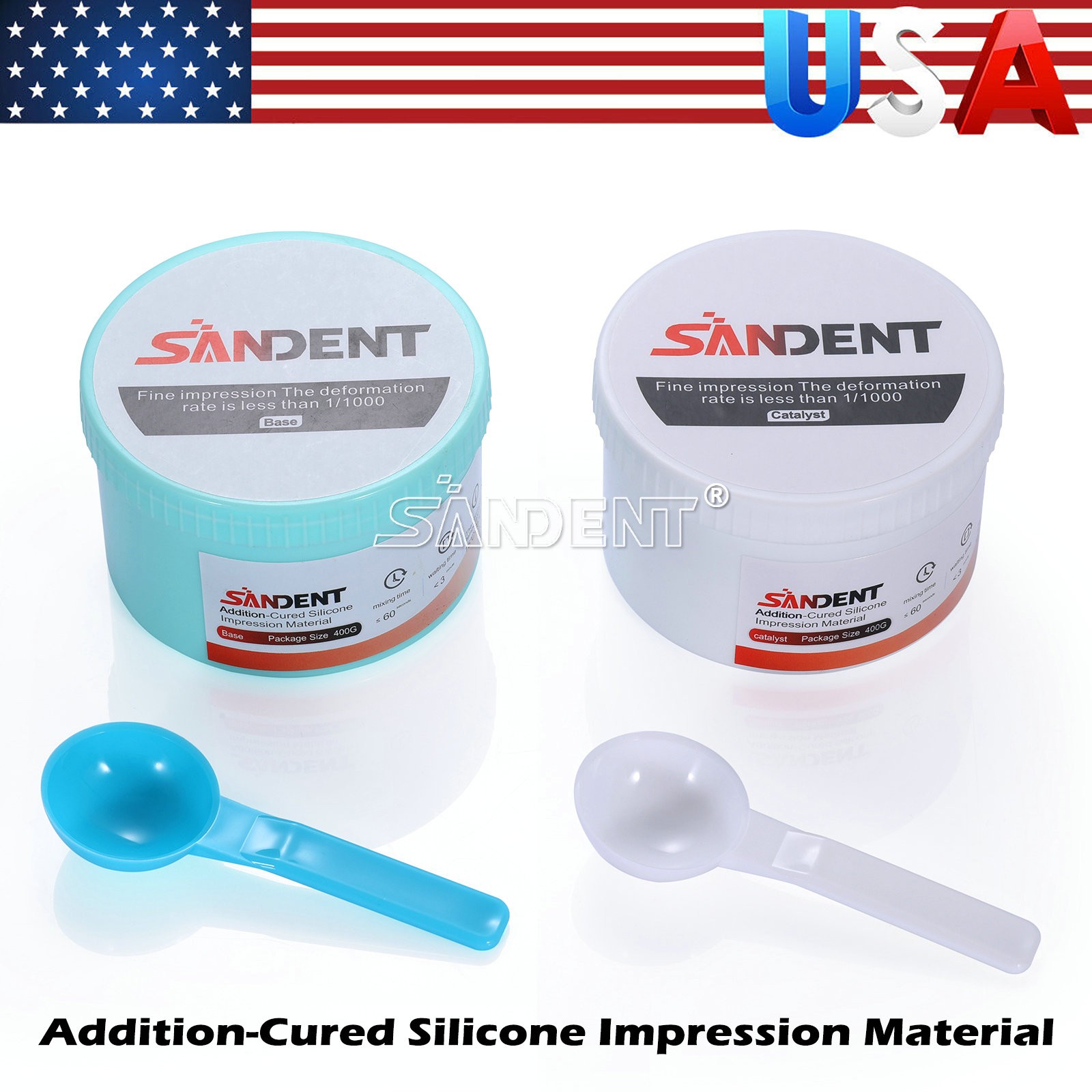 Dental Putty Fast Set PVS VPS Impression Material Silicone Base+Catalystst ds