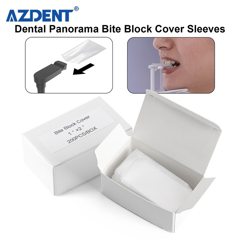 200pcs/box Dental Panorama Bite Block Cover Sleeves Instrument Protective Film
