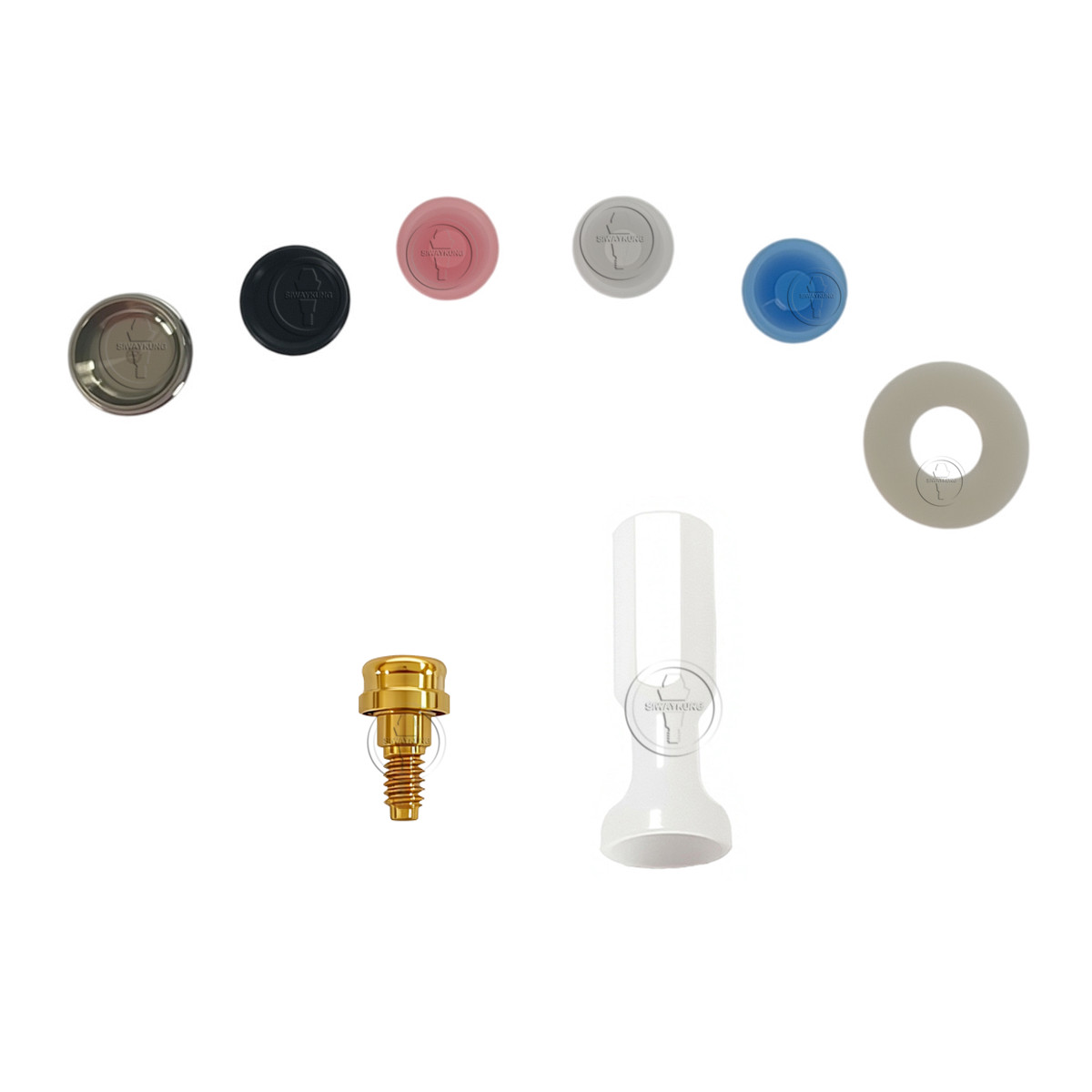 Locator abutment full Set Male cap kit Tools fit to Sweden&Martina-4.25 GH1-6
