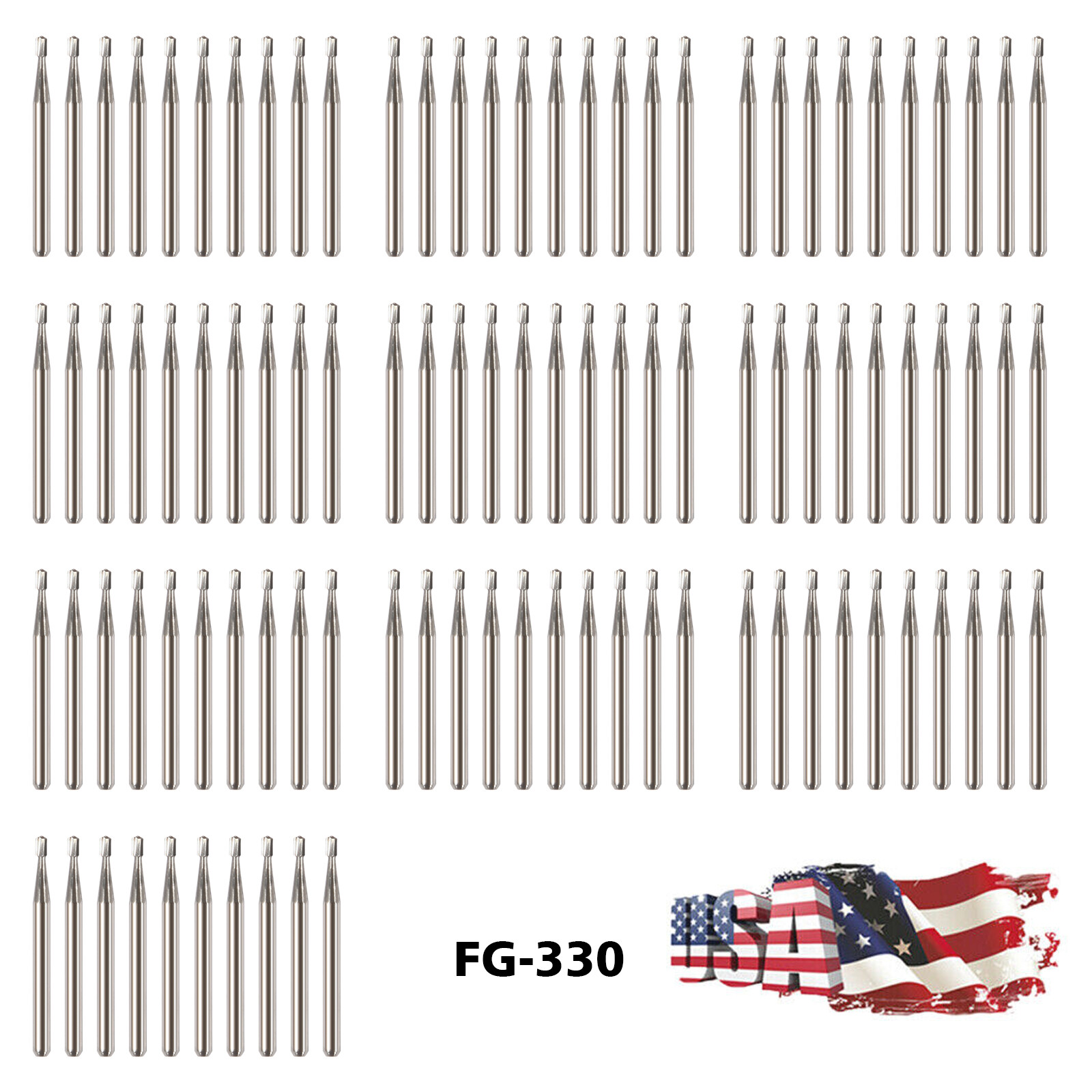 FG330 Carbide Burs Friction Grip Made in China (100-10) Burs