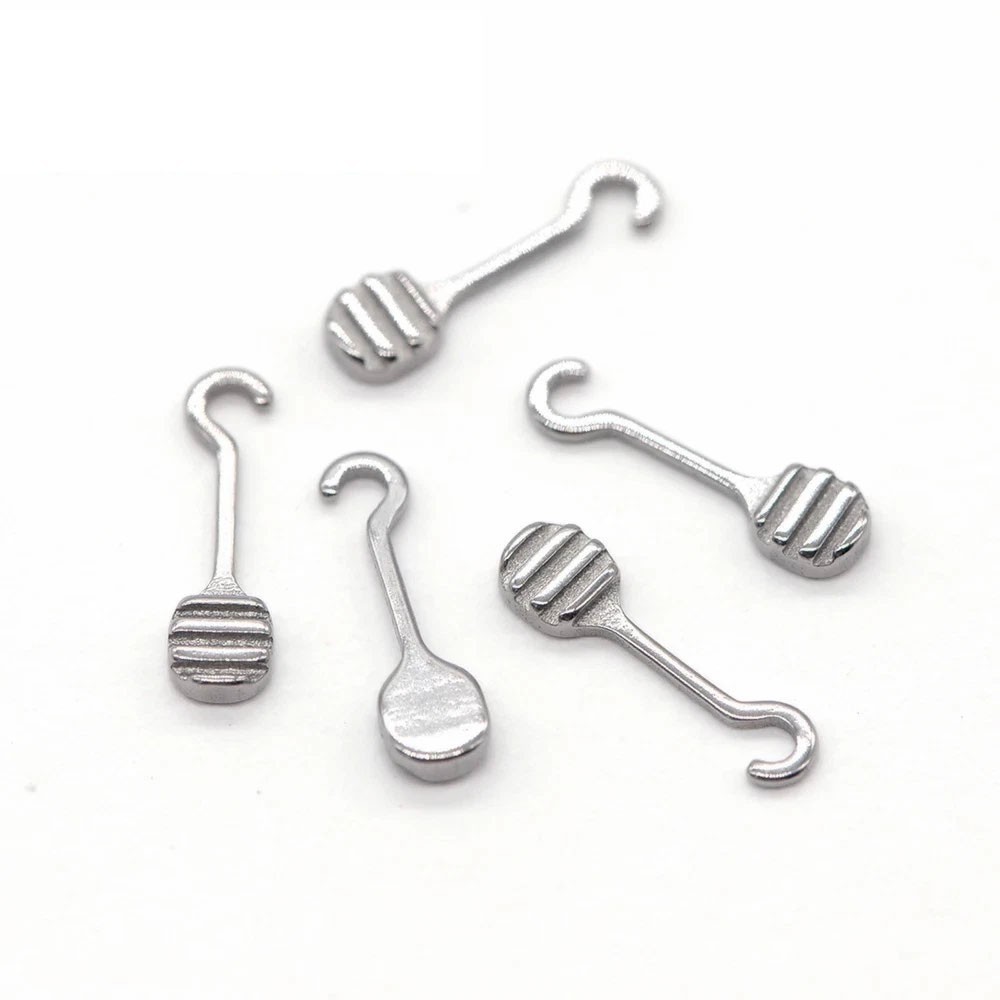 Dental Orthodontic Bondable Sliding Crimpable Hook Long Curved 10Pcs/pack