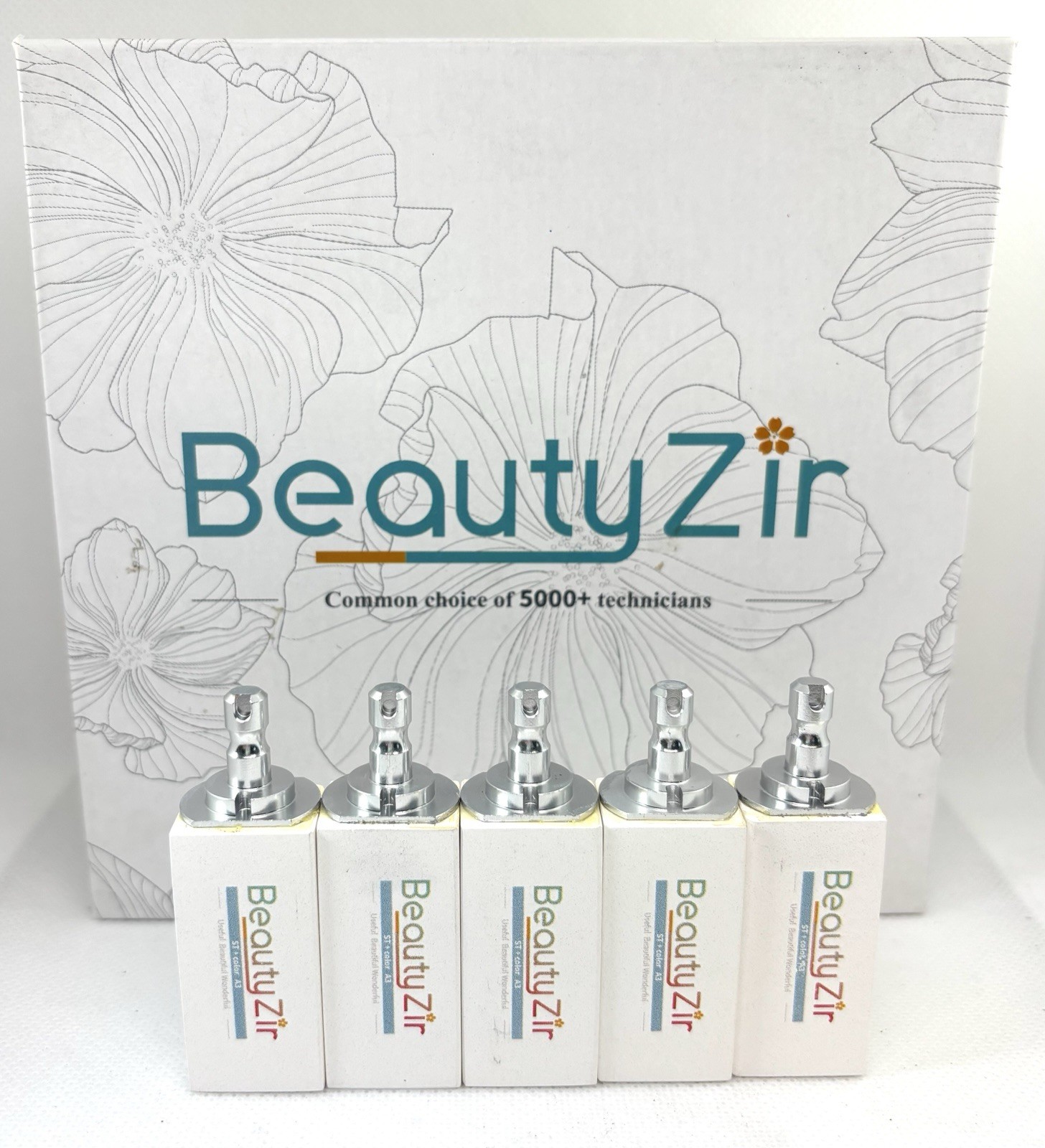 ST+Color Precolored Zirconia Block Sirona System 5 Pcs BeautyZir 40*16*19*mm A3