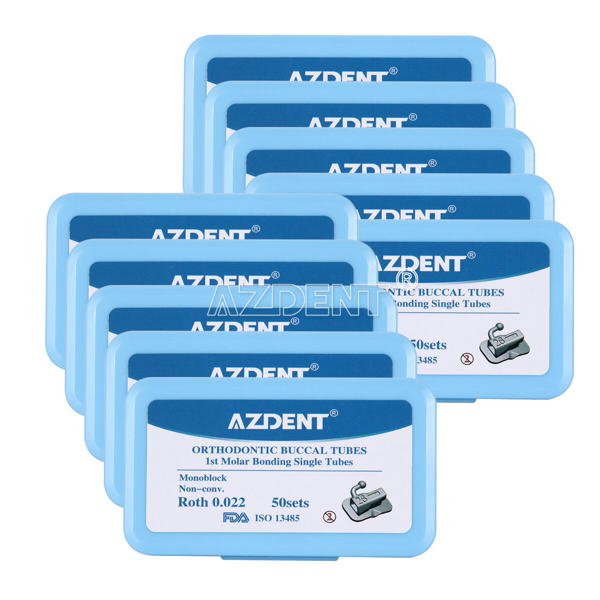 Dental Orthodonic Buccal Tube Roth.022 1st Molar Single Tubes Non-Conv Monoblock